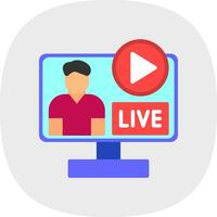 Live streaming Vector Icon Design