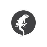 Lizard icon silhouette logo symbol vector