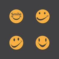 Smile icon emoticon symbol template vector