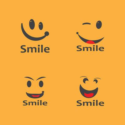 Smile icon emoticon symbol template