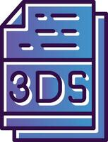 3ds File Format Vector Icon Design