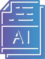 AI File Format Vector Icon Design