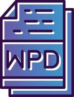 WPD File Format Vector Icon Design