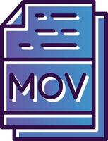 MOV File Format Vector Icon Design