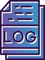 LOG File Format Vector Icon Design