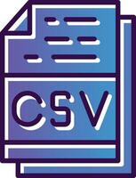 Csv File Format Vector Icon Design