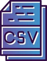 csv archivo formato vector icono diseño