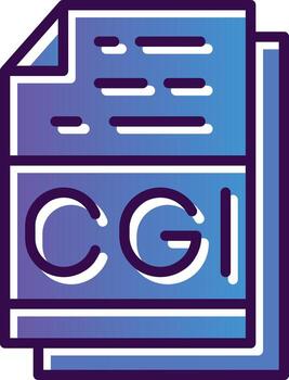 Cgi File Format Vector Icon Design