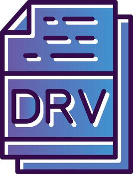 Drv File Format Vector Icon Design