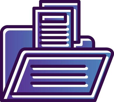 diseño de icono de vector de carpeta