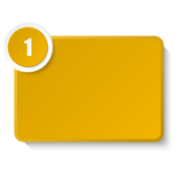 Square box for text with number 1 png