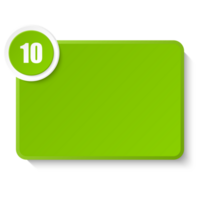 Square box for text with number 10 png