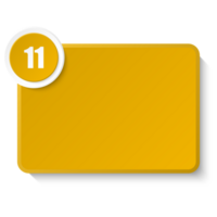 Square box for text with number 11 png