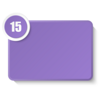 Square box for text with number 15 png