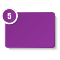 Square box for text with number 5 png
