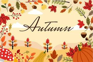 Flat background for autumn celebration vector