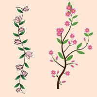 Drawing Flower Set vector