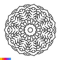 mandala Arte para colorante libro. limpiar decorativo redondo ornamento. oriental patrón, vector ilustración colorante libro página. circular modelo en formar de mandala para alheña, mehndi, tatuaje, decoración.