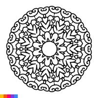 mandala Arte para colorante libro. limpiar decorativo redondo ornamento. oriental patrón, vector ilustración colorante libro página. circular modelo en formar de mandala para alheña, mehndi, tatuaje, decoración.