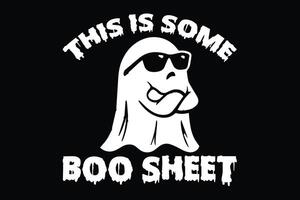 This is Some Boo Sheet Funny Halloween Ghost T-Shirt Design vector