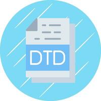 Dtd File Format Vector Icon Design