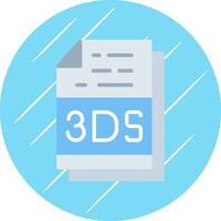 3ds File Format Vector Icon Design