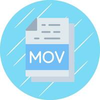 MOV File Format Vector Icon Design