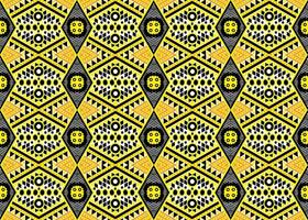 Various fabric patterns, yellow and black vector