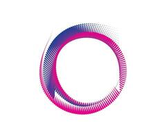 un rosado y azul punto modelo en un blanco antecedentes un azul y rosado remolino logo, un circular punto modelo con azul y rosado colores, punto cmyk negro degradado símbolo logotipo circular forma espiral trama de semitonos vector