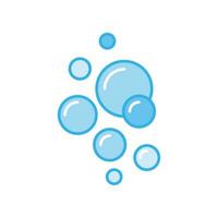 Bubble icon filled outline style. Clear water splash. Soap foam, fizzy drink, oxygen bubble pictogram symbol. Fresh aqua drop for wet symbol. Vector illustration design on white background. EPS 10