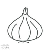 Fresco cebolla piezas icono, contorno estilo vegetal para gráfico y web diseño colección logo. contorno estilo vector ilustración. diseño en blanco antecedentes eps 10