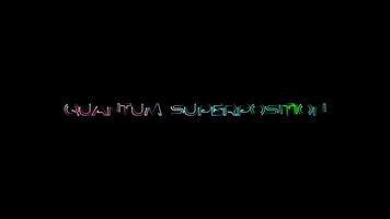 Quantum Super Position glühen bunt Neon- Laser- Text video