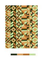 a colorful pattern with geometric shapes and colors vector