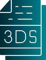 3ds File Format Vector Icon Design