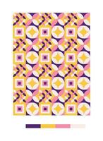 a colorful pattern with geometric shapes and colors vector