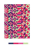 a colorful pattern with geometric shapes and colors vector