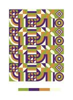 a colorful pattern with geometric shapes and colors vector