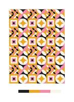 a colorful pattern with geometric shapes and colors vector