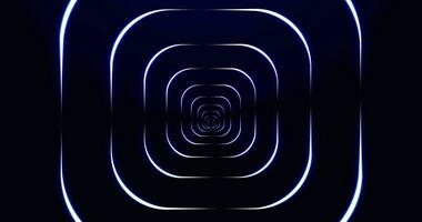 Abstract tunnel, futuristic glowing corridor. Neon circle lights abstract background for colorful vortex concept video