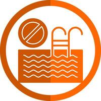 Swimming pool Ban Vector Icon Design