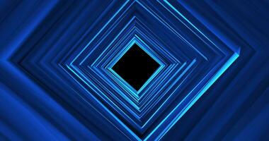 Blau abstrakt Tunnel, futuristisch Daten Gang. technologisch Hintergrund video