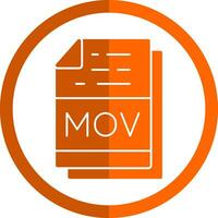 MOV File Format Vector Icon Design