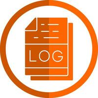 LOG File Format Vector Icon Design