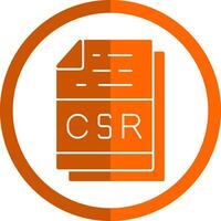 CSR File Format Vector Icon Design