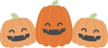 Halloween Happy Pumpkin Illustration Isolated vector