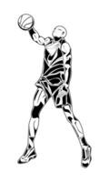 Image of basketball player movements, suitable for posters, education, T-shirts and others vector