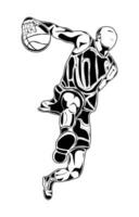 Image of basketball player movements, suitable for posters, education, T-shirts and others vector