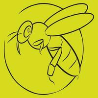 abeja logo imagen, adecuado para logotipos, símbolos, íconos y otros vector