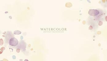 Abstract horizontal watercolor background. Neutral light colored empty space background illustration vector