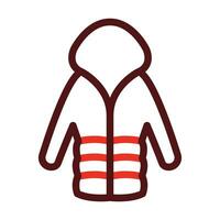 Rain Coat Vector Thick Line Two Color Icons For Personal And Commercial Use.